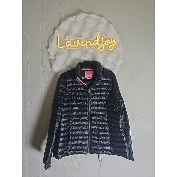 Kate Spade Down Quilted Puffer Coat Jacket Retractable Hood Plus Size XL - Picture 1 of 9